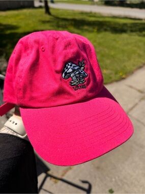 Vans Hot Pink Mushroom Embroidered Dad Hat